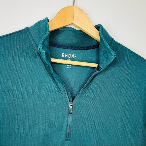 Rhône Green 1/4 Zip Commuter Knit Pullover M - Picture 6 of 6